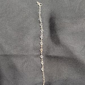 Elegant Silver and Crystal Bead Bracelet